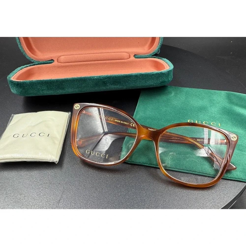 Gucci GG‎ 0026O 006 Havana Brown Eyeglasses