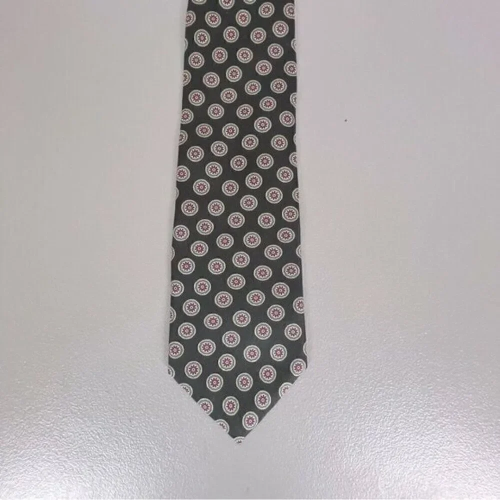 CHRISTIAN DIOR MENS SILK TIE BLACK WITH DESIGN