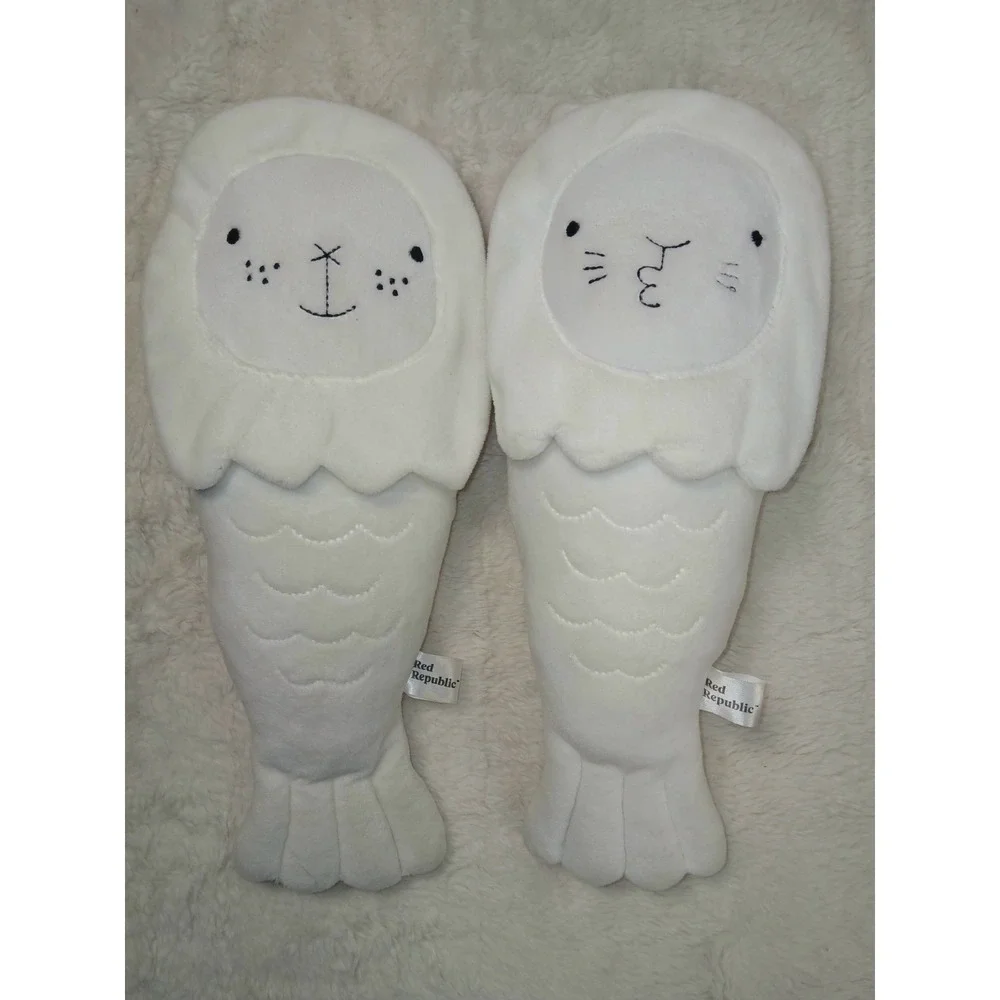Two Red Republic Merlion Chow Chow Plush Kissing / Smiling‎  Rare*
