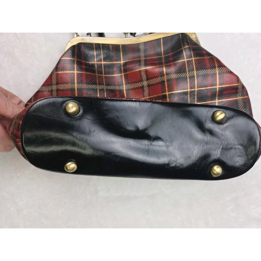 PATRICIA NASH LAUREANA Tartan Frame Bag Plaid Kisslock 10th Anniv Chain Strap‎