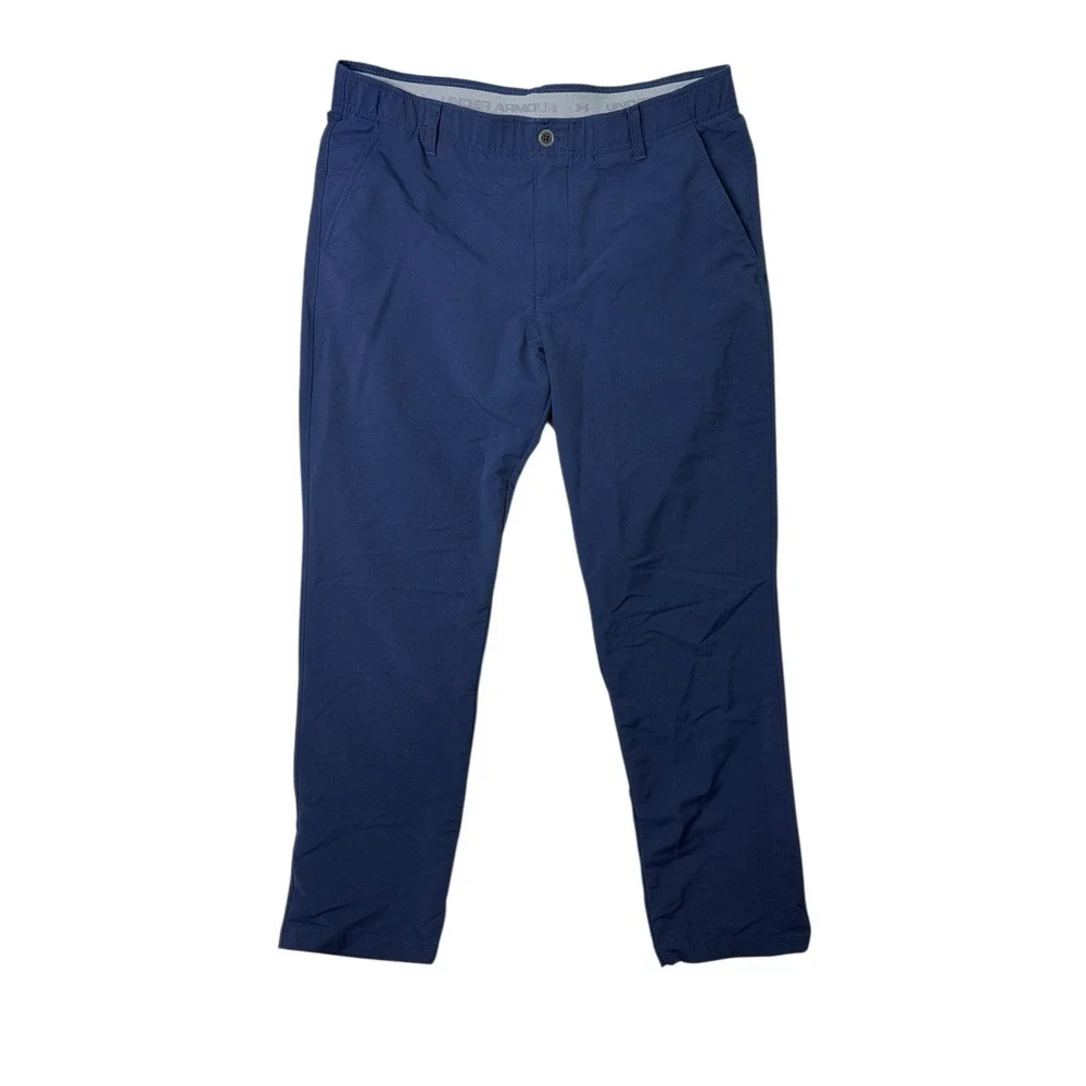 Under Armour Pants Mens 38 x 32 Navy Golf Performance Stretch 4 Pocket 1342263‎