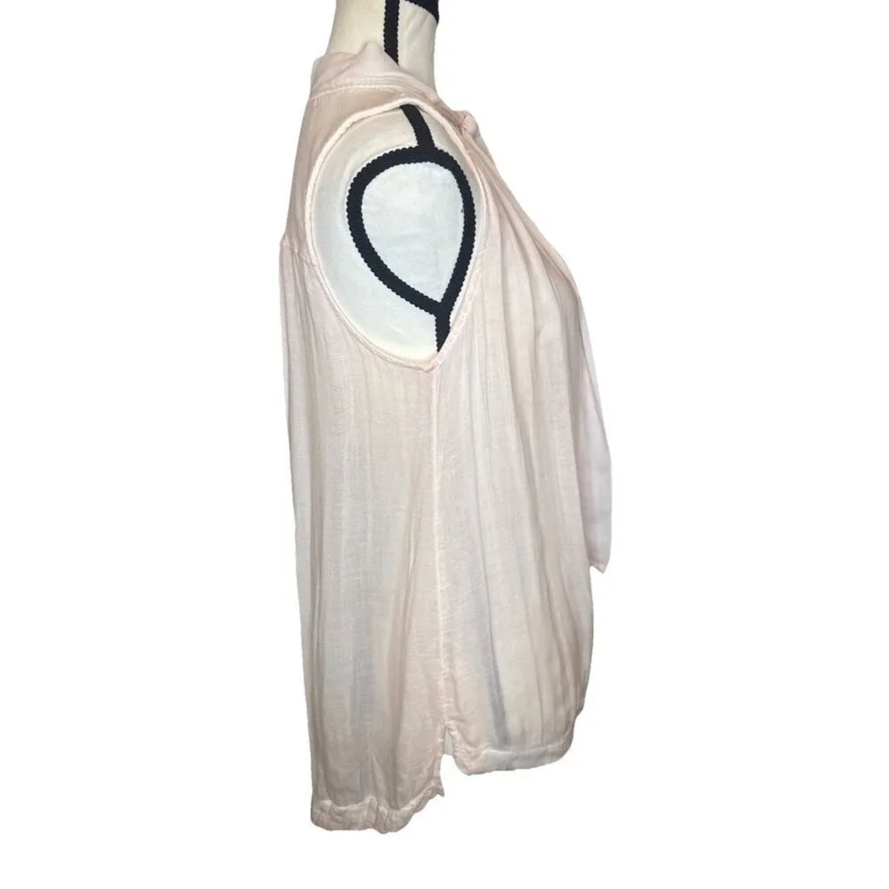 Free People Women’s PEACH Tie Front‎ Sleeveless Tie Front Top Blouse Sz S
