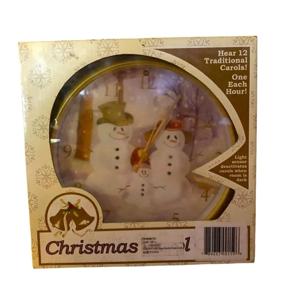 Feldstein & Associates, Inc. Snow Family Clock 12 Traditional Carols Every Hour