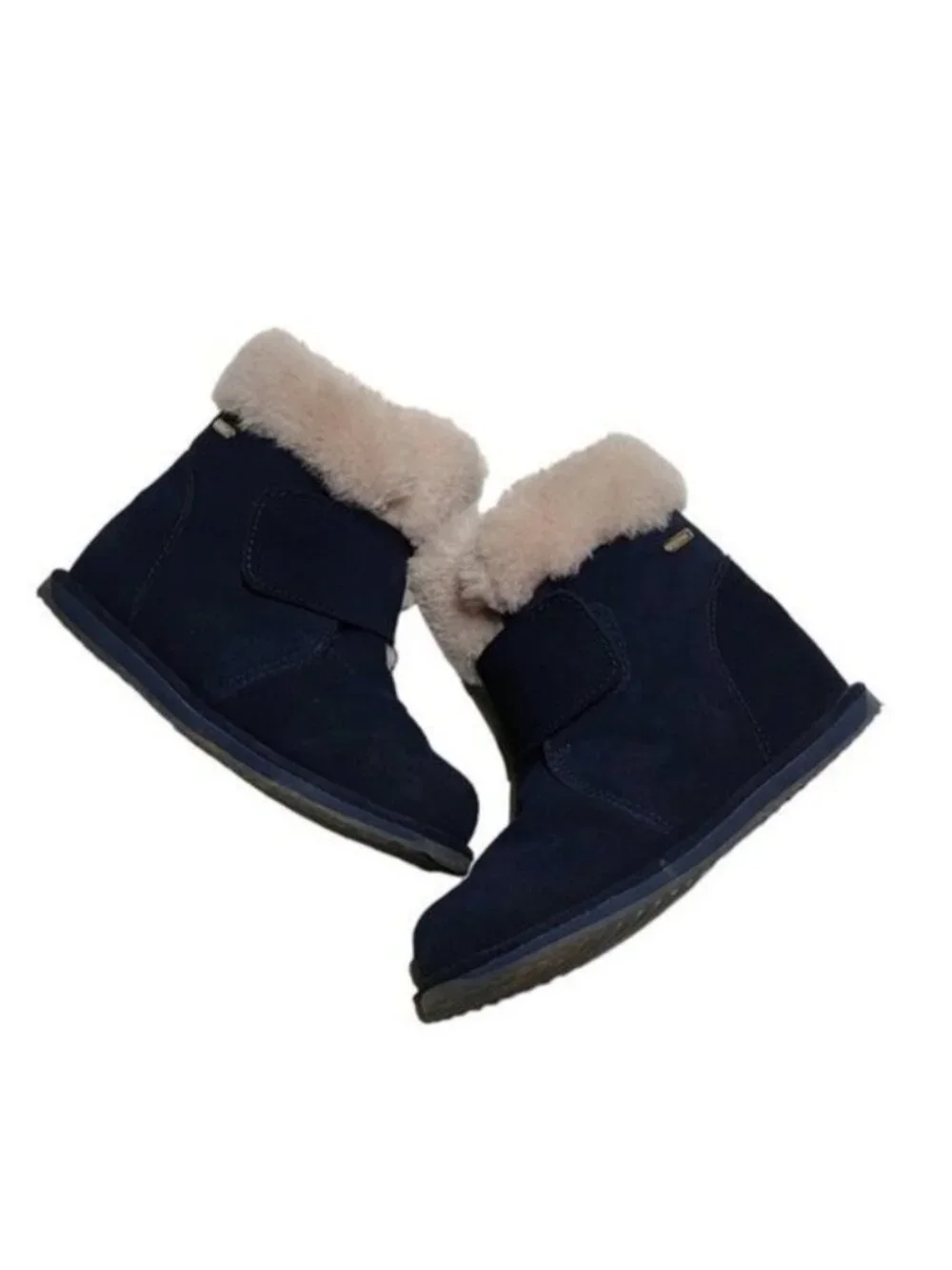 Emu Australia Sommers Dark Blue Suede Merino Wool Lined Waterproof Boots 3