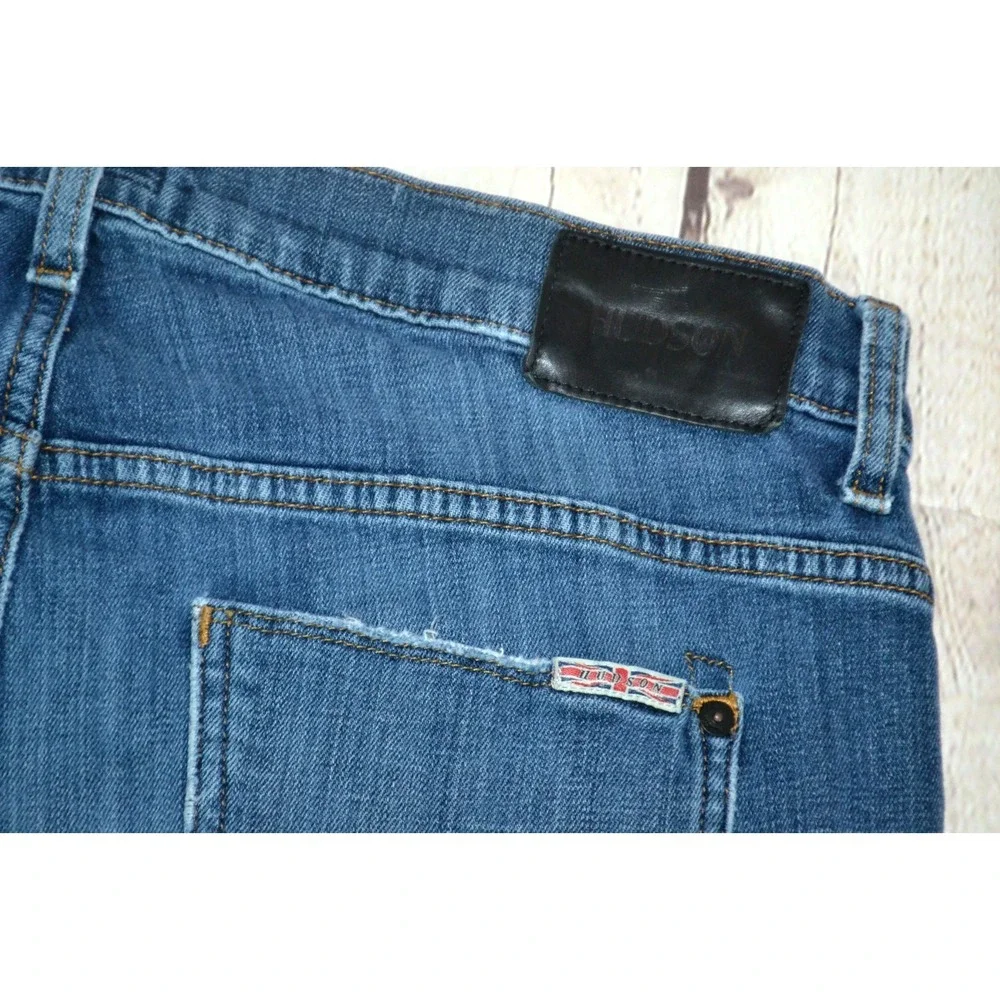 HUDSON Men's Dandy Slouchy Straight Button Fly‎ Jeans SIZE 32/33 Dark Wash