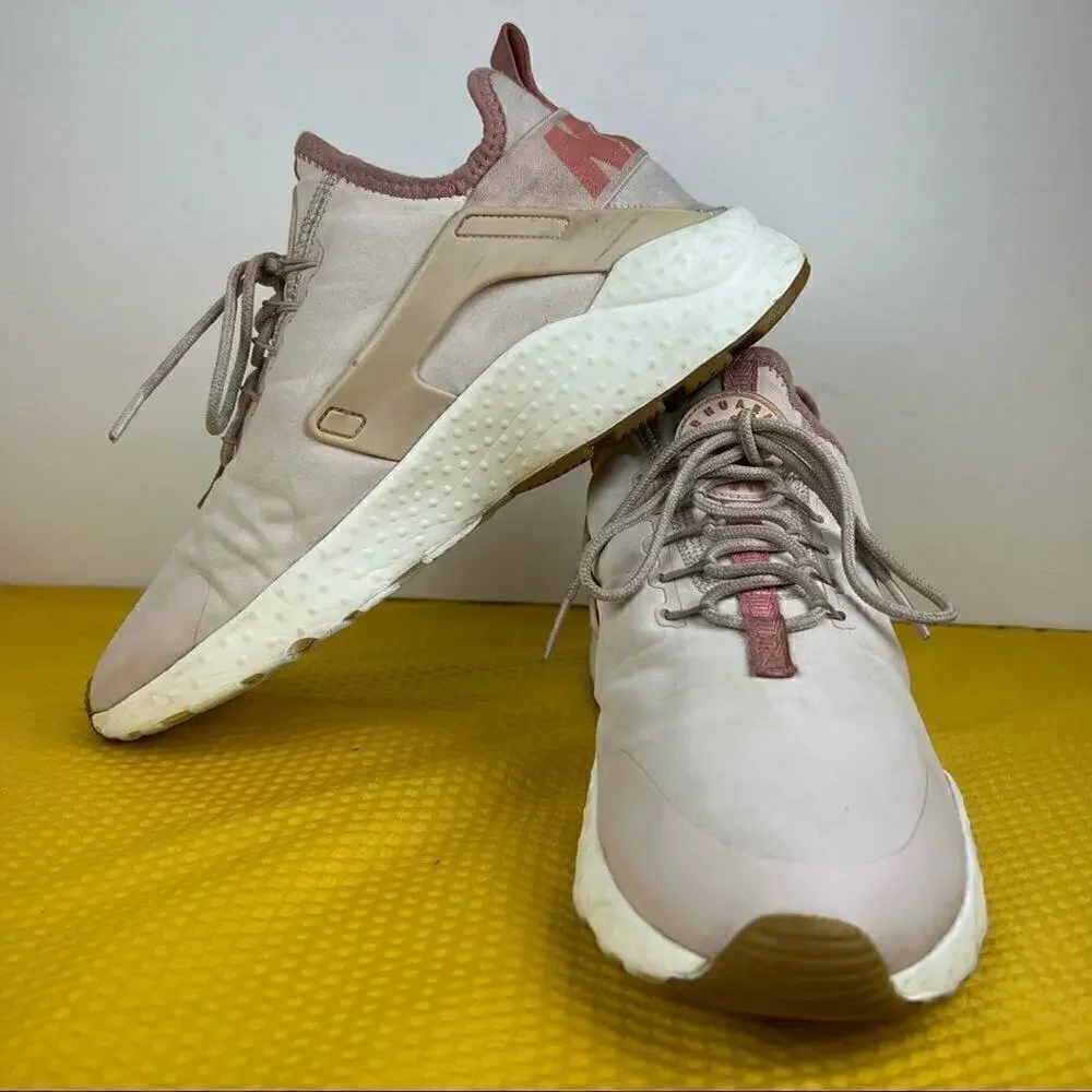 Nike Air Huarache Run Ultra Premium Womens Stardust Pink Shoes 8‎ 859511-601
