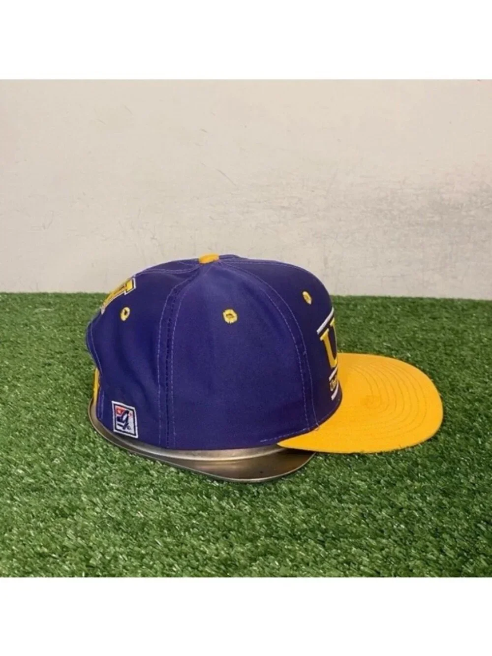 Vintage Washington Huskies hat cap snap back purple gold the game split bar mens