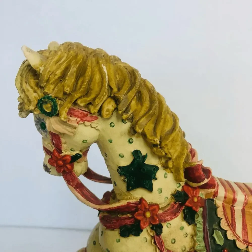 vintage musical rocking horse figurine christmas toy land 1992‎ works video