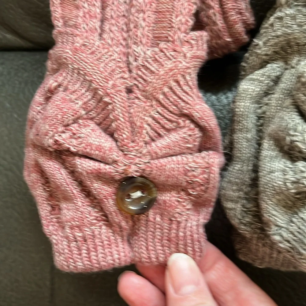 Simply Noelle Scalloped Heathered Boot Socks - Pink and Gray