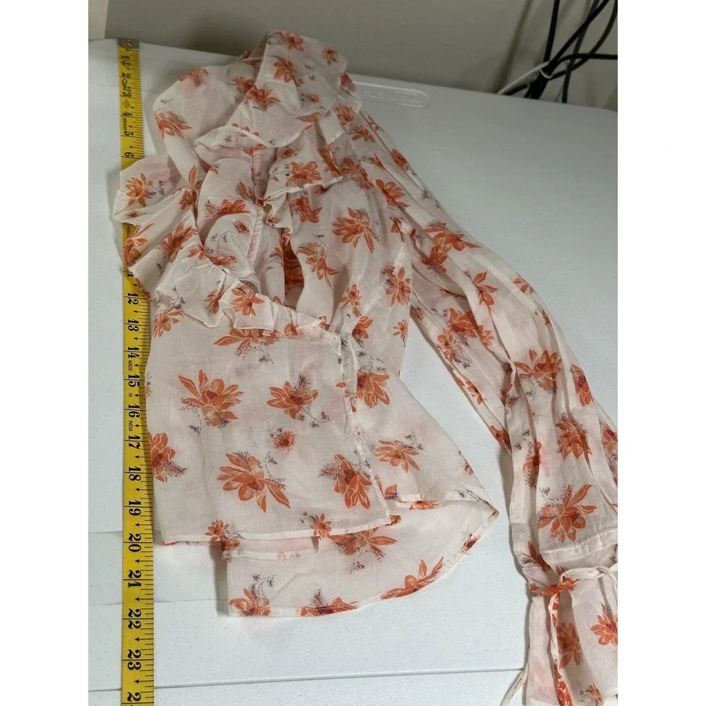 Free People cotton measurements ruffle