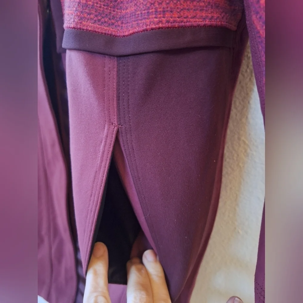 Lululemon Cocoon Car Coat Mid Length Snap Jacket Maroon Womens XS