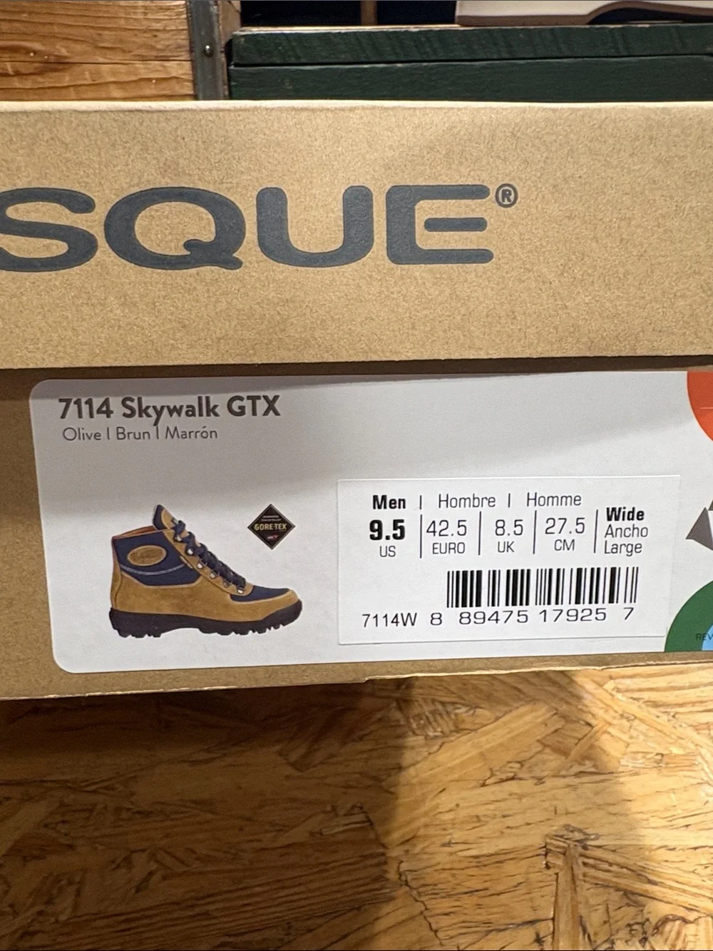 Vasque Brown Suede and Blue Textile Gore-Tex Hiking Boots