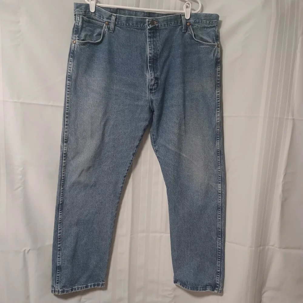 Wrangler Mens 13MWZGK‎ Cowboy Cut Original Fit Jeans Blue Denim 42x30 High Rise