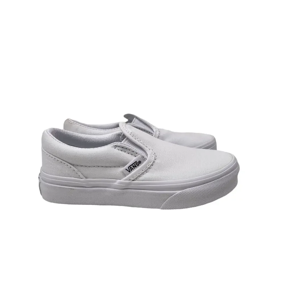 Vans Boys Classic Slip-On (/YTH) - True White - 2 Youth