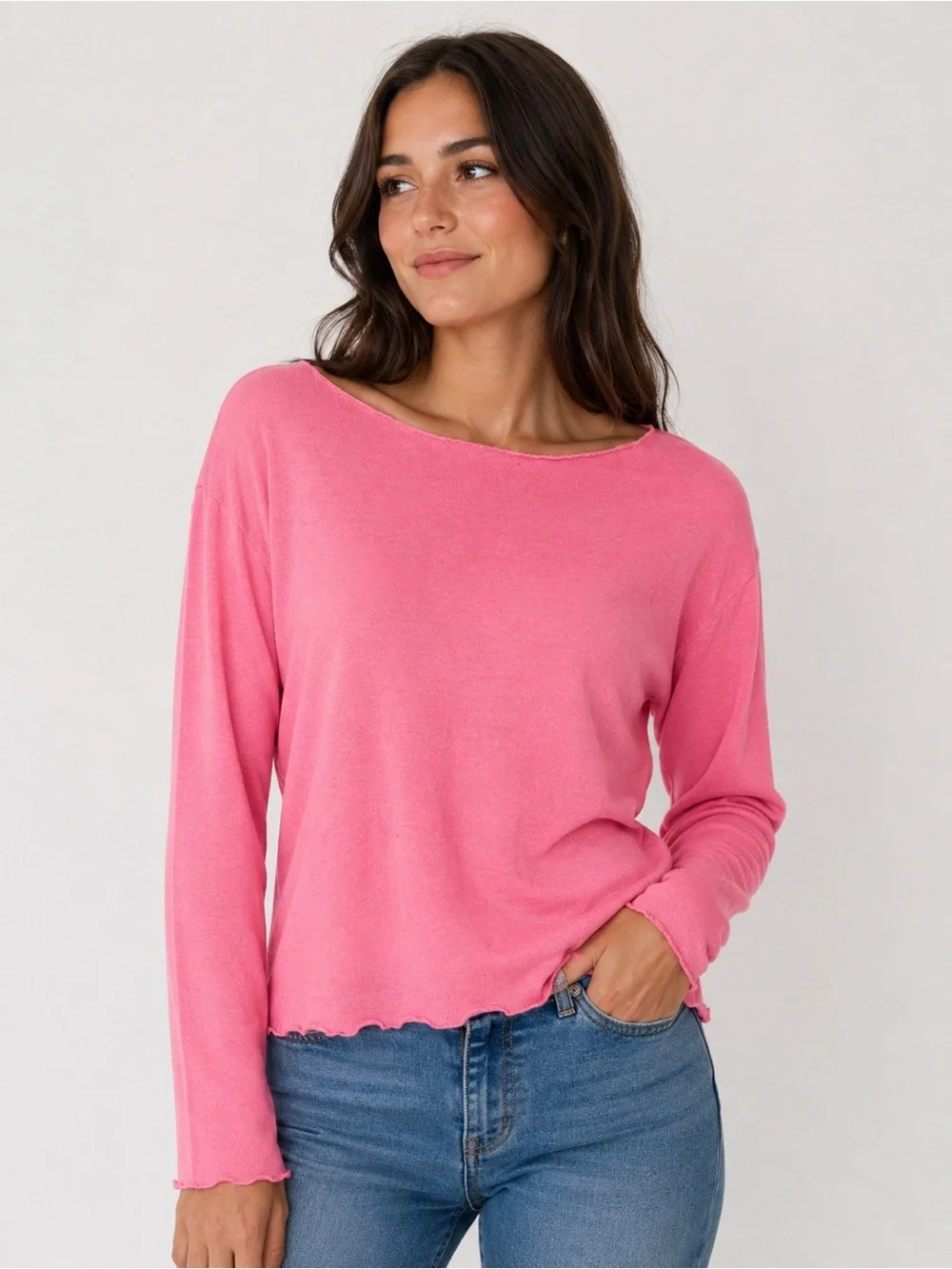 Lilly Pulitzer Bubblegum Pink Long-Sleeve Lightweight Top