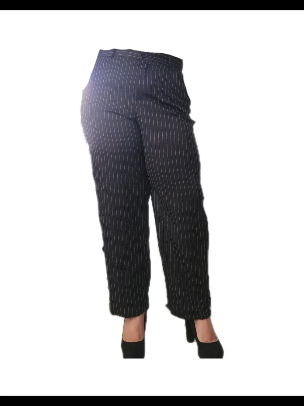 Shein Relaxed Fit Pinstriped Dress Pants