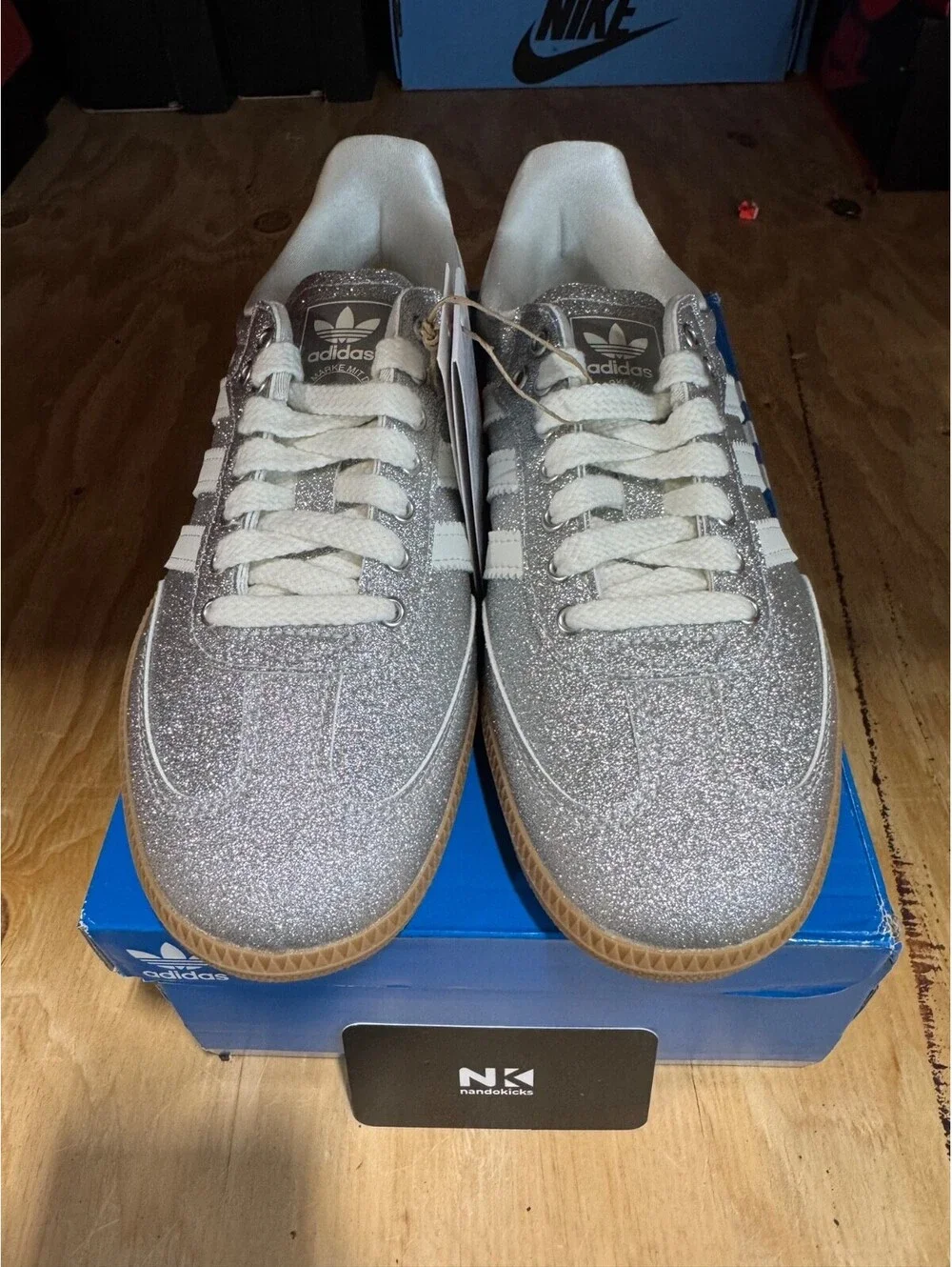 Adidas Samba OG 'Supplier Silver Metallic' KI6264 WOMENS SIZE 7.5W