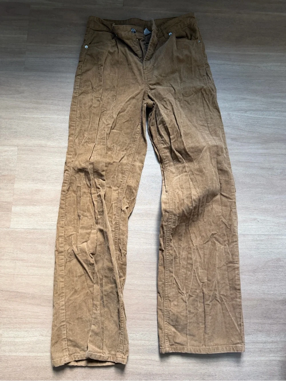 Divided Corduroy Pants in Brown Tan