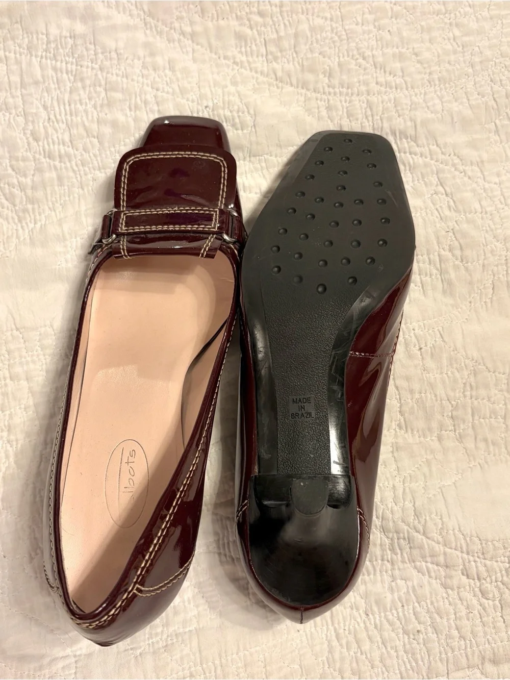 Talbots burgundy patent
