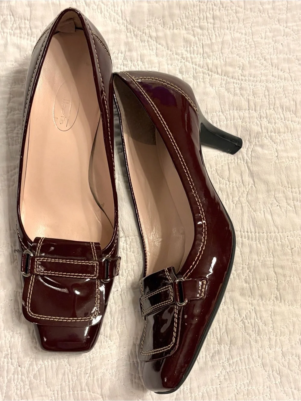 Talbots burgundy patent