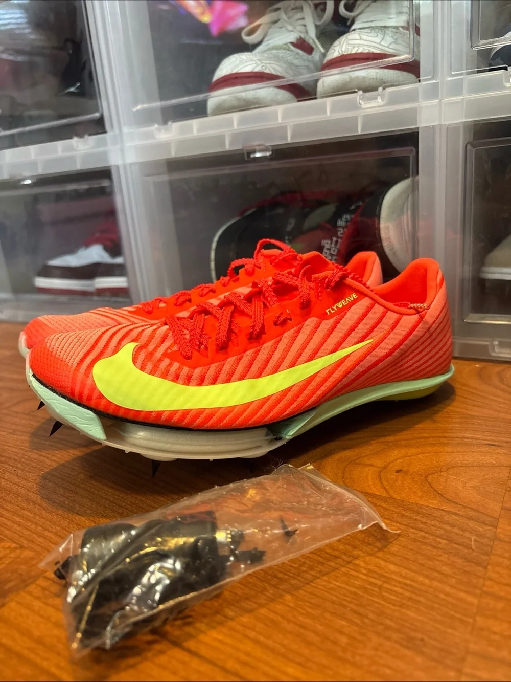 Nike Air Zoom Maxfly 2 Crimson Lime FD8395-600 Track Spikes Men’s Sz 6.5 NWOB