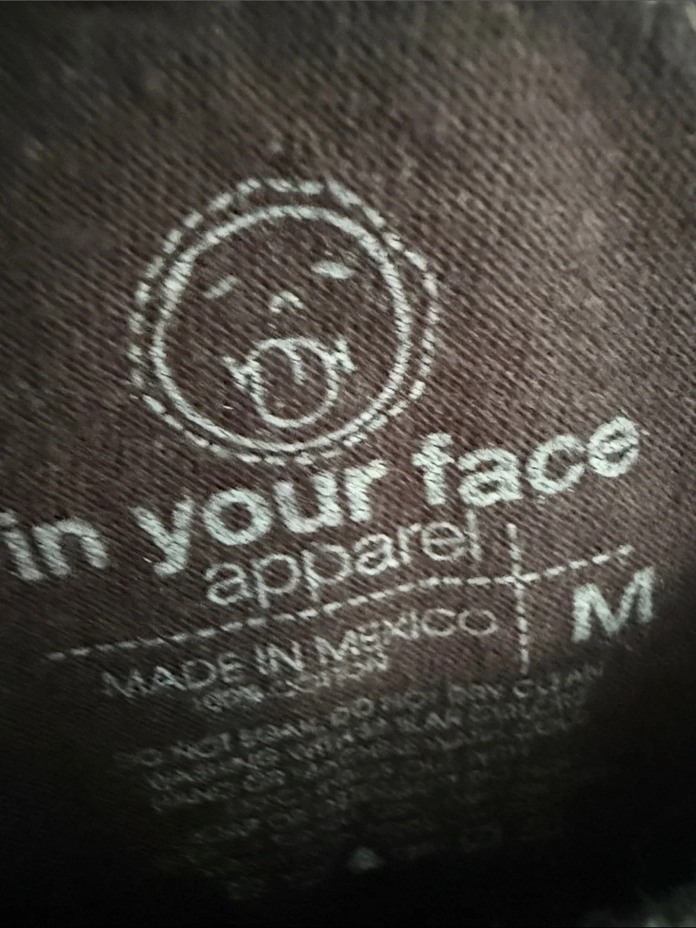 In your face apparel black short