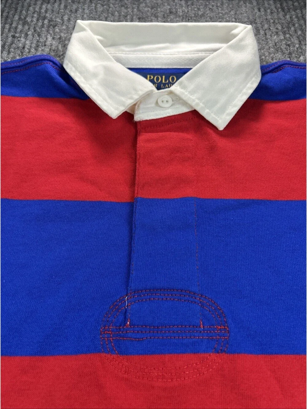 Polo Ralph Lauren Men Rugby Shirt Long Sleeve Striped Size M