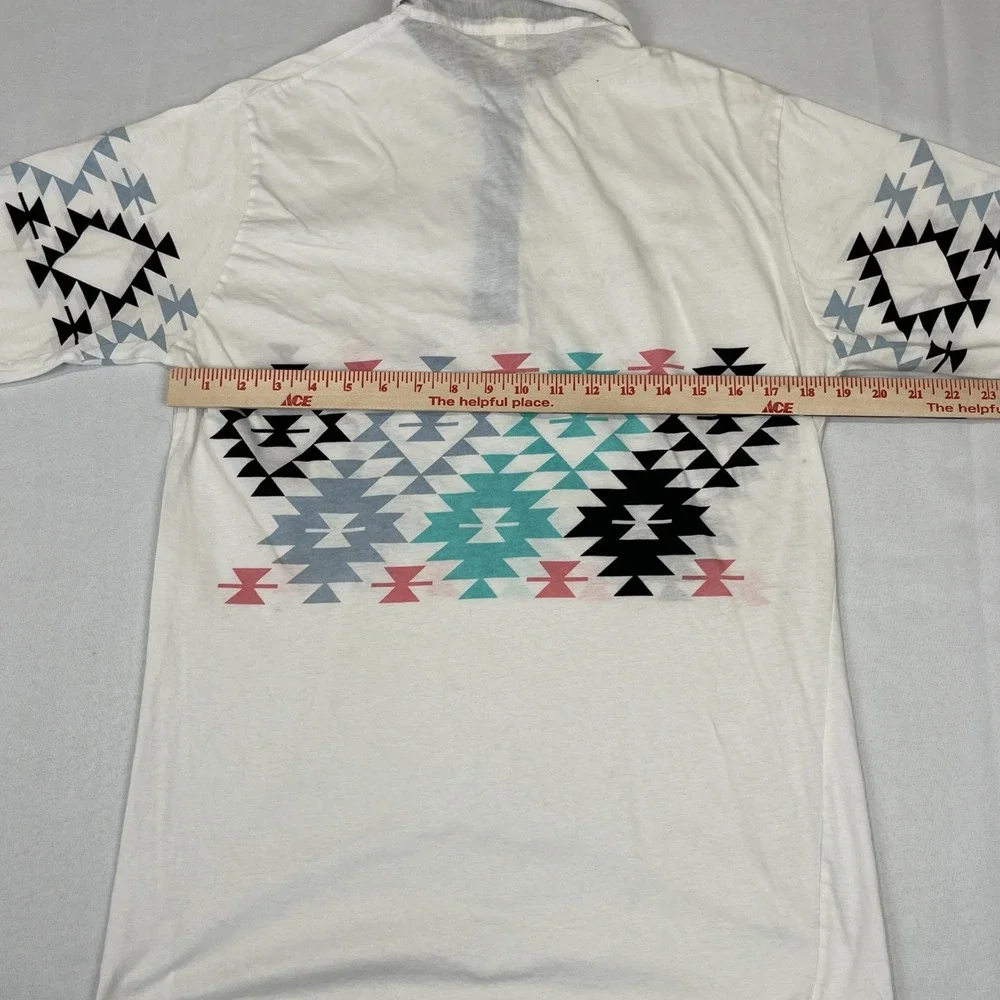 VINTAGE Antigua‎ Men Polo Shirt M Geometric Aztec Southwestern Single Stitch
