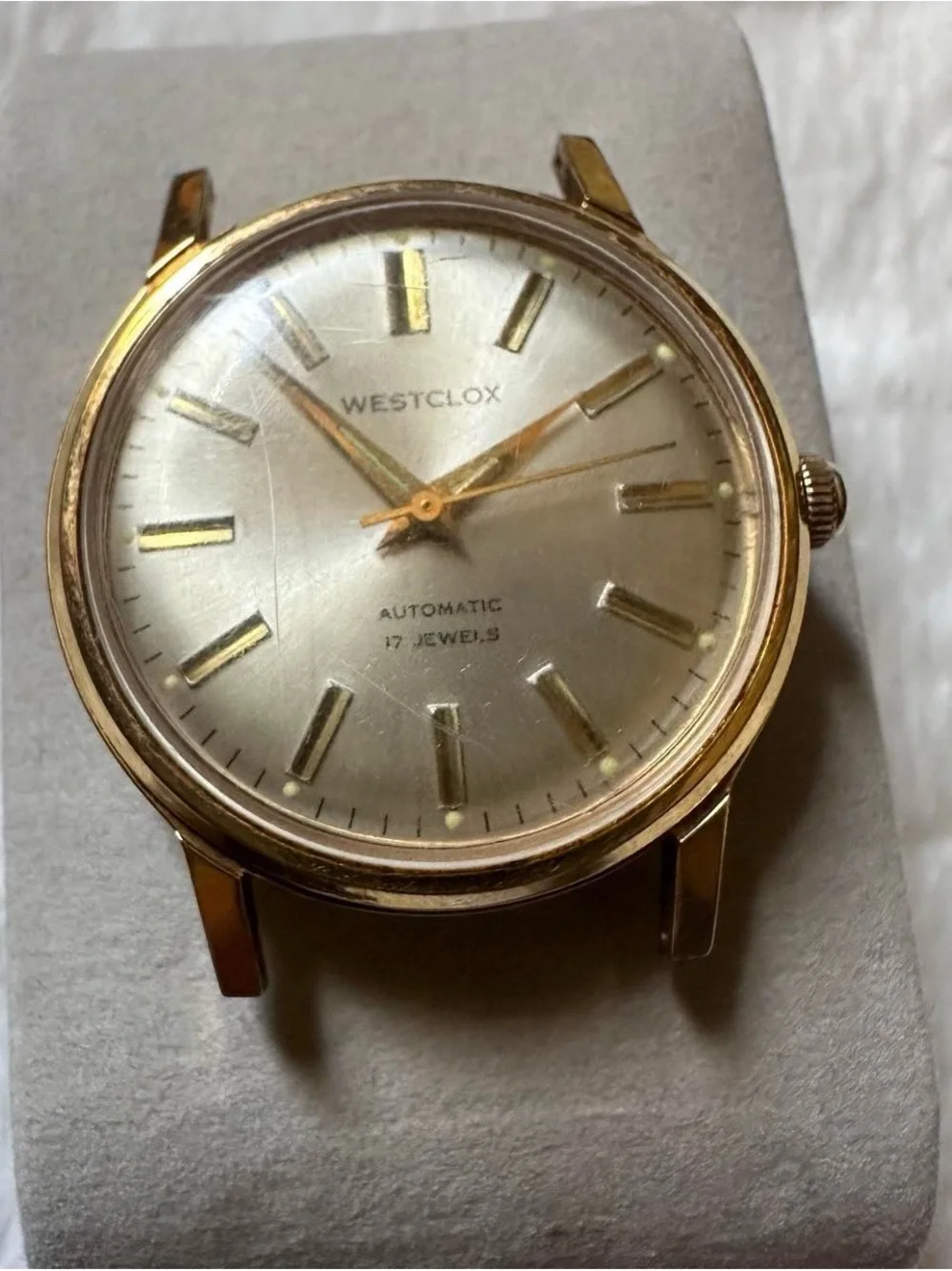Vintage Westclox Gold-Tone Automatic 17 Jewel Men's Watch