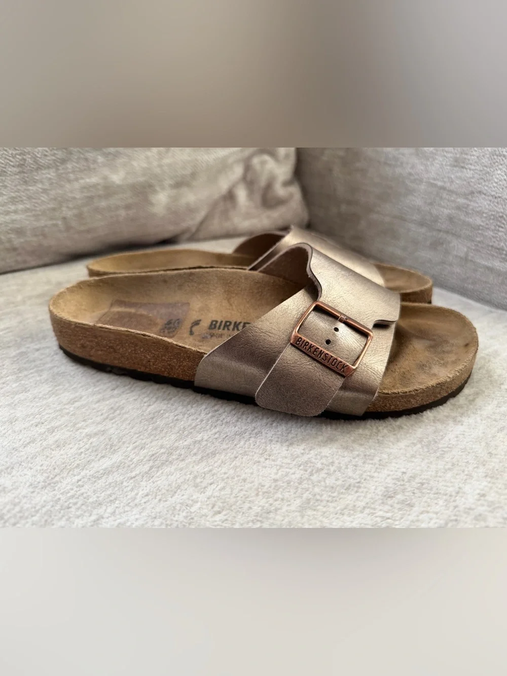 Birkenstock Catalina Grace Taupe Slip On Sandals Size 40/260/Ladies 9