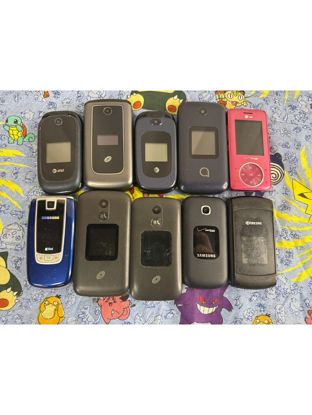 Lot of 10 Flip Phones Untested LG Samsung and More