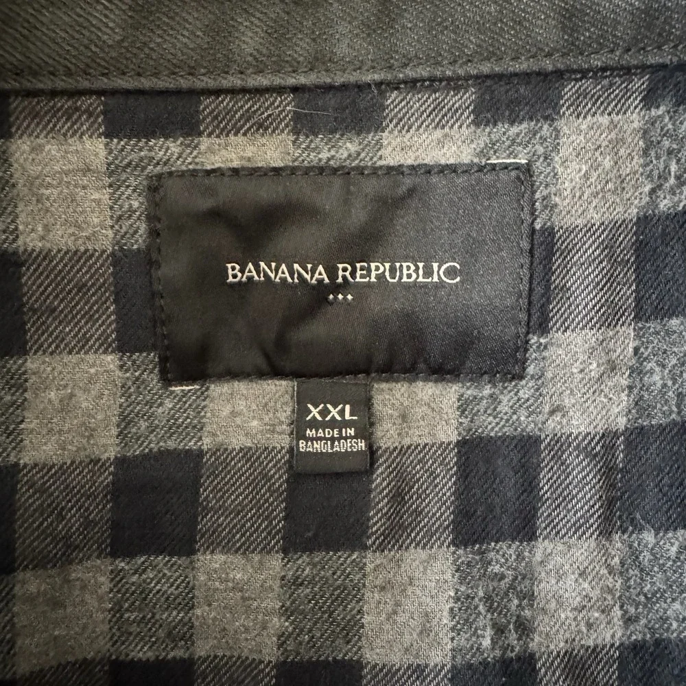 Banana Republic Mens Heritage‎ Black Coated Denim Jacket XXL Modern City Slick