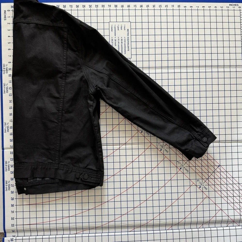 Banana Republic Mens Heritage‎ Black Coated Denim Jacket XXL Modern City Slick