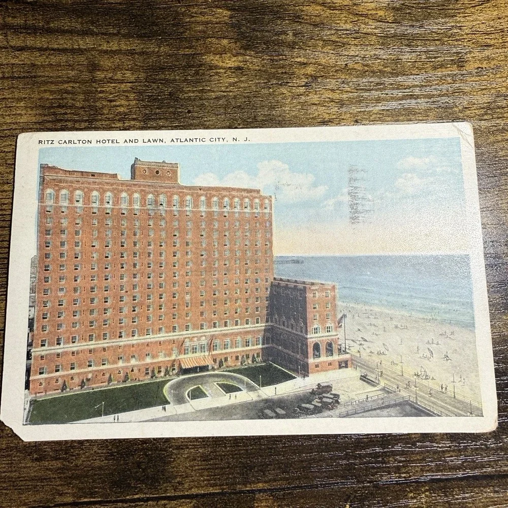 VTG Postcard Ritz‎ Carlton Hotel Atlantic City NJ Beach Boardwalk Circa 1922