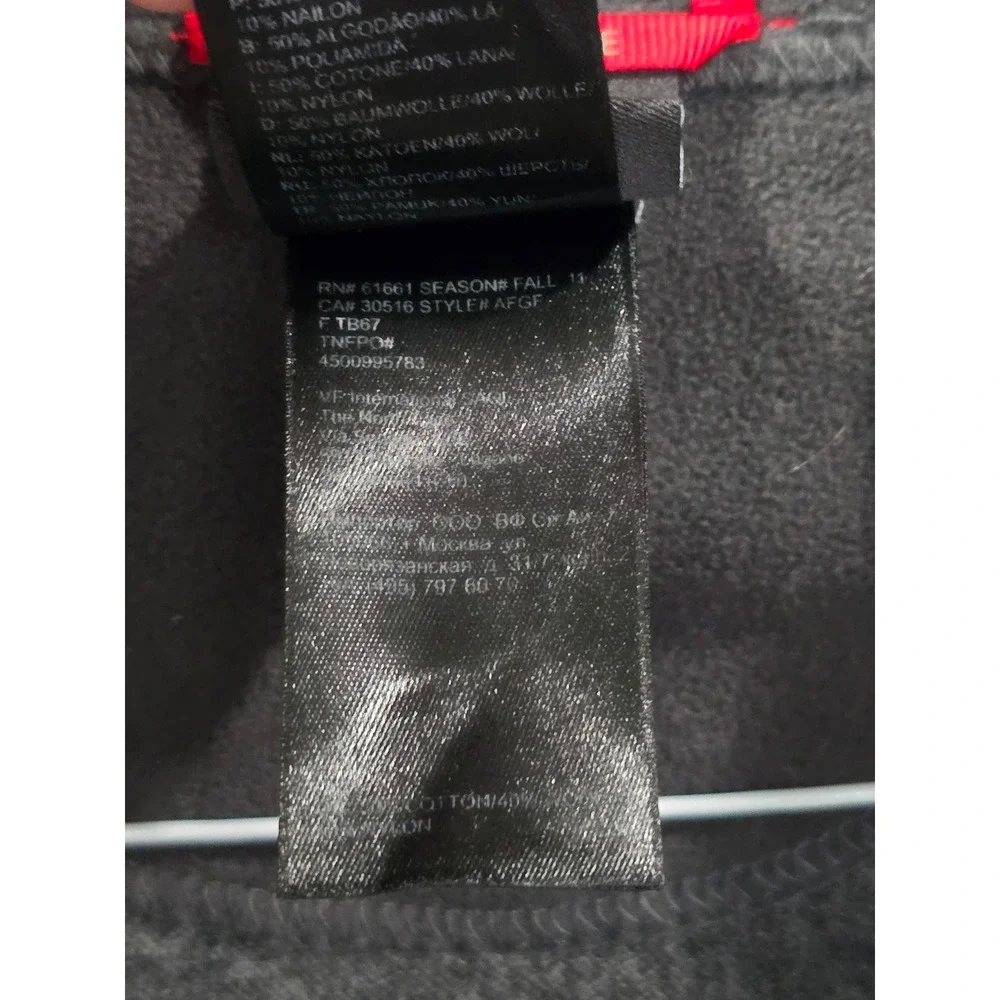 The North Face TNF 1/4 Zip Jacket Fleece Pullover Sweater LS Size M Gray Mens‎