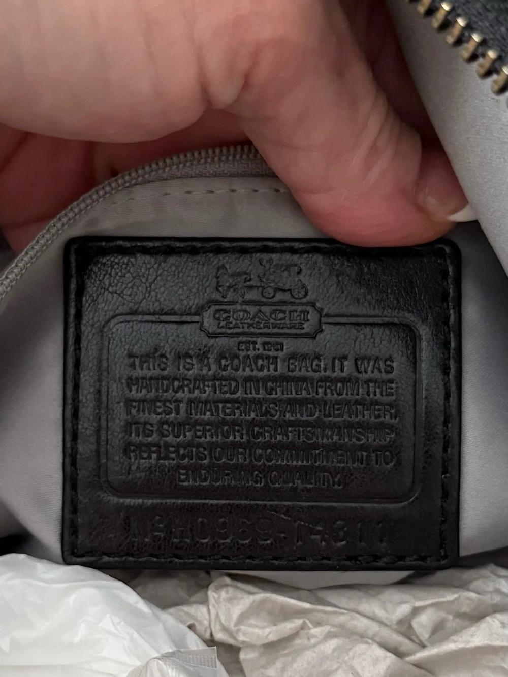 Coach leather shoulder