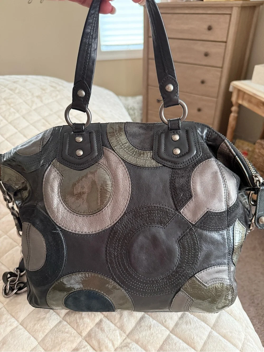 Coach leather shoulder