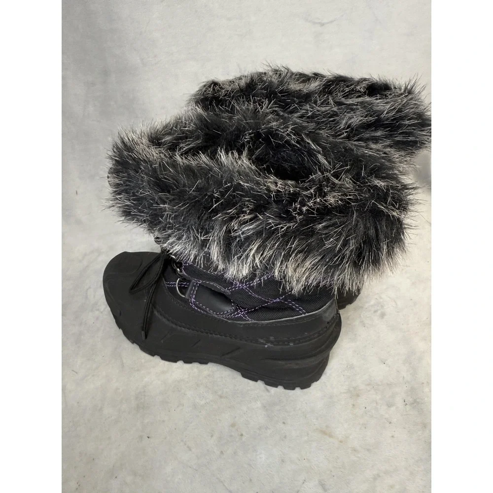 Itasca‎ Boots Womens Size 4 Black Faux Fur Winter Snow Waterproof Cold Weather
