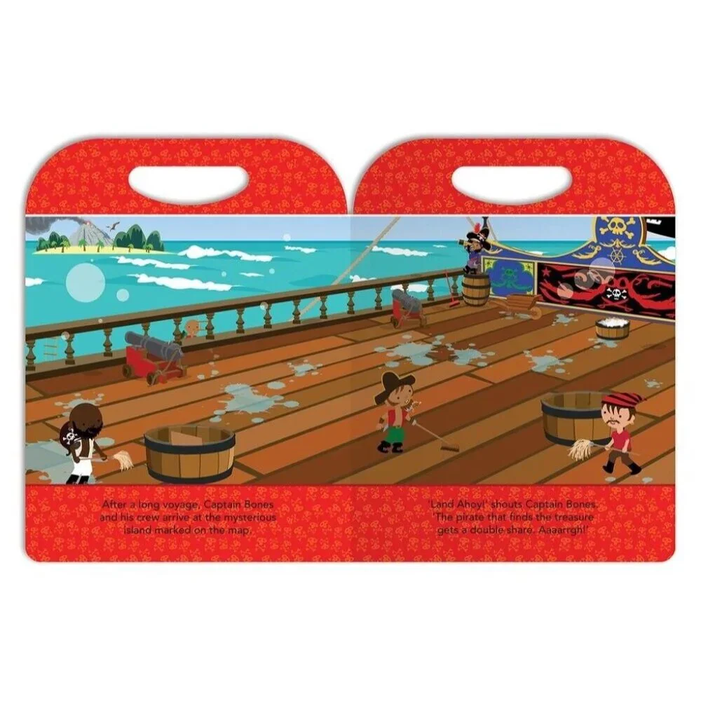 Pirate Magnetic Book Playset Hardcover Interactive 20 Magnets Reading Education