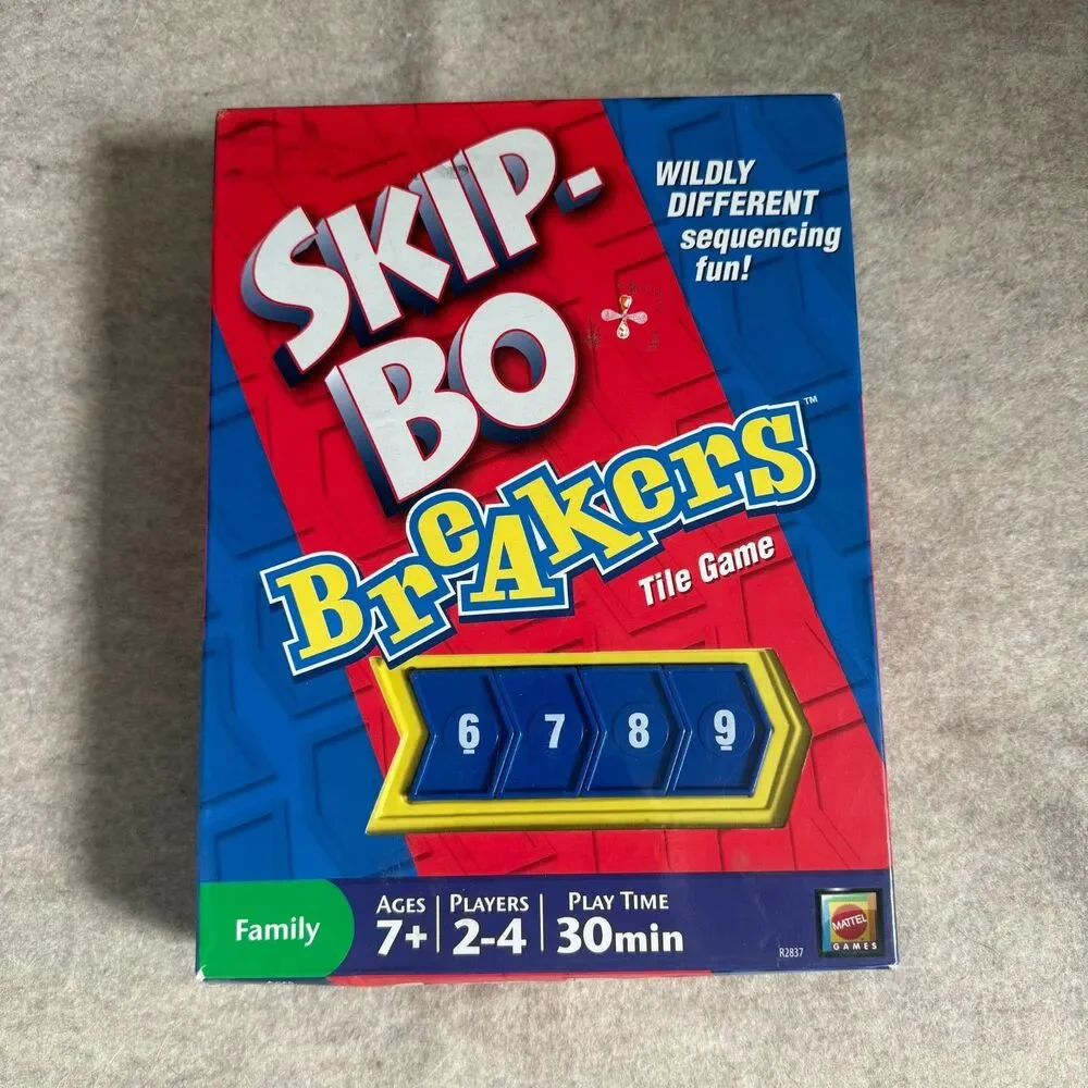 Skip-Bo Breakers tile game NEW Mattel family strategy sequencing 2009