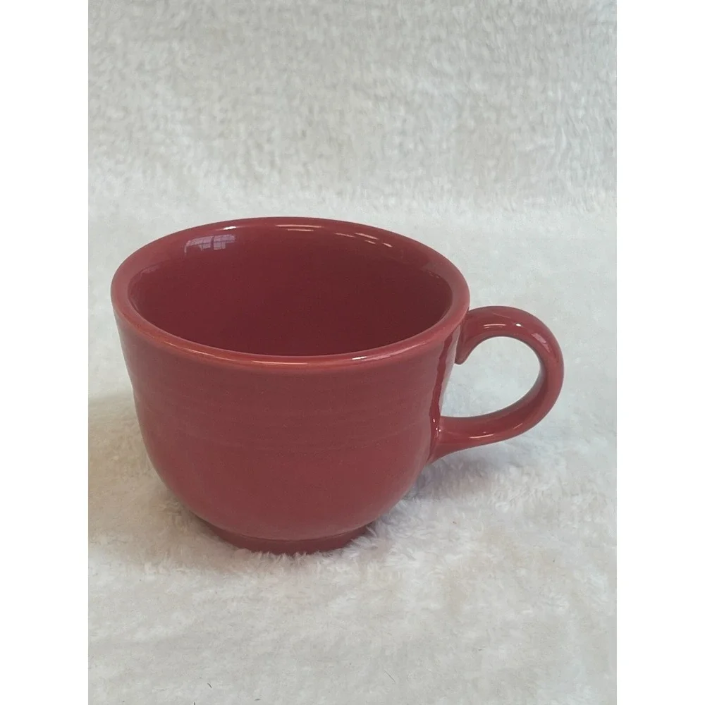 Fiestaware Homer‎ Laughlin China Co Maroon Red Coffee Tea Cup Lead Free