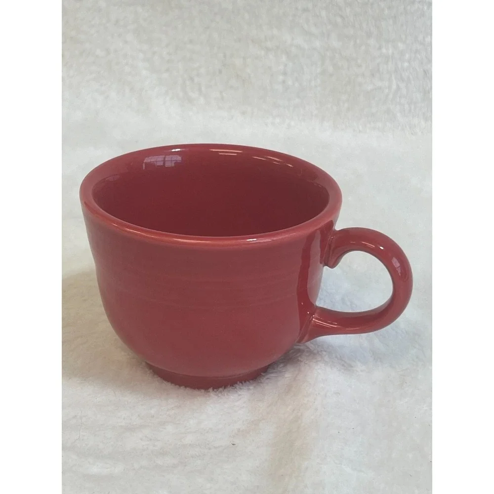 Fiestaware Homer‎ Laughlin China Co Maroon Red Coffee Tea Cup Lead Free