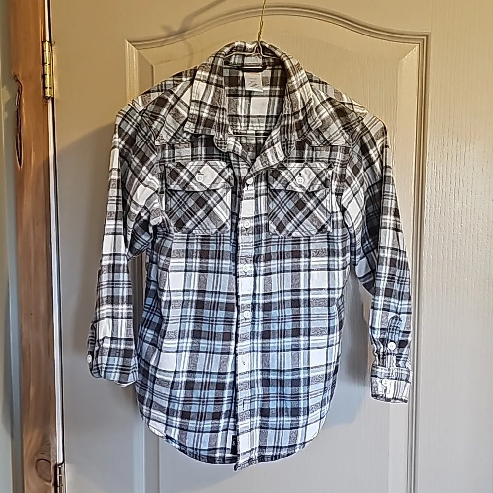Boys Gymboree Medium 7/8 Flannel Button Up Shirt