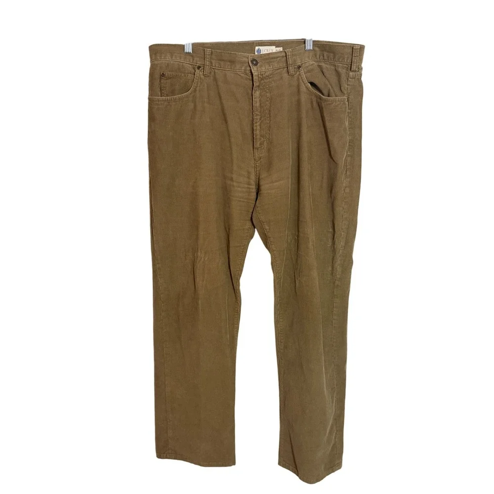 J. Crew Men's 38x32 Tan Corduroy‎ Straight Leg Pants 100% Cotton