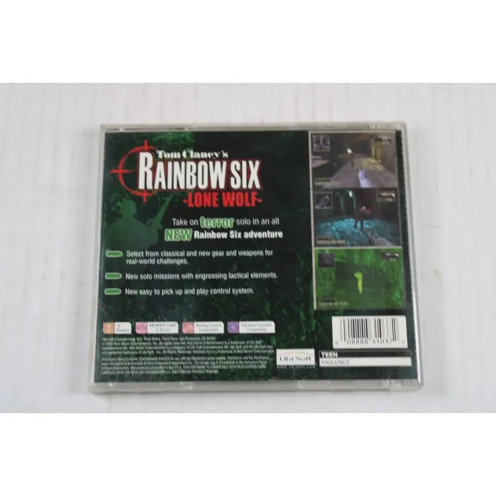 Rainbow Six Lone Wolf Tom Clancy's ORIGINAL Black (Sony Playstation 1) Complete