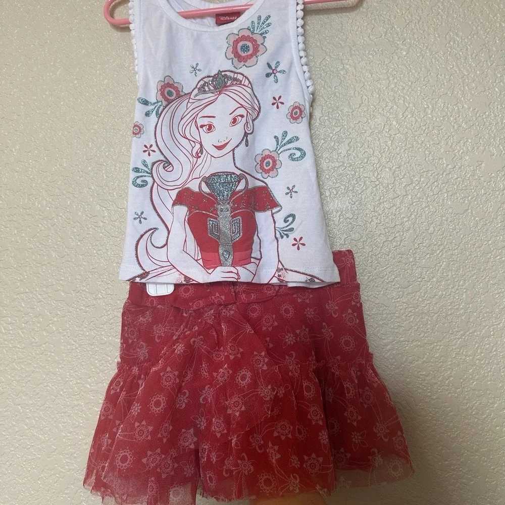 Toddler Girls Elena Of Avalor Disney‎ Two Piece Set Skirt Sleeveless Shirt 3T
