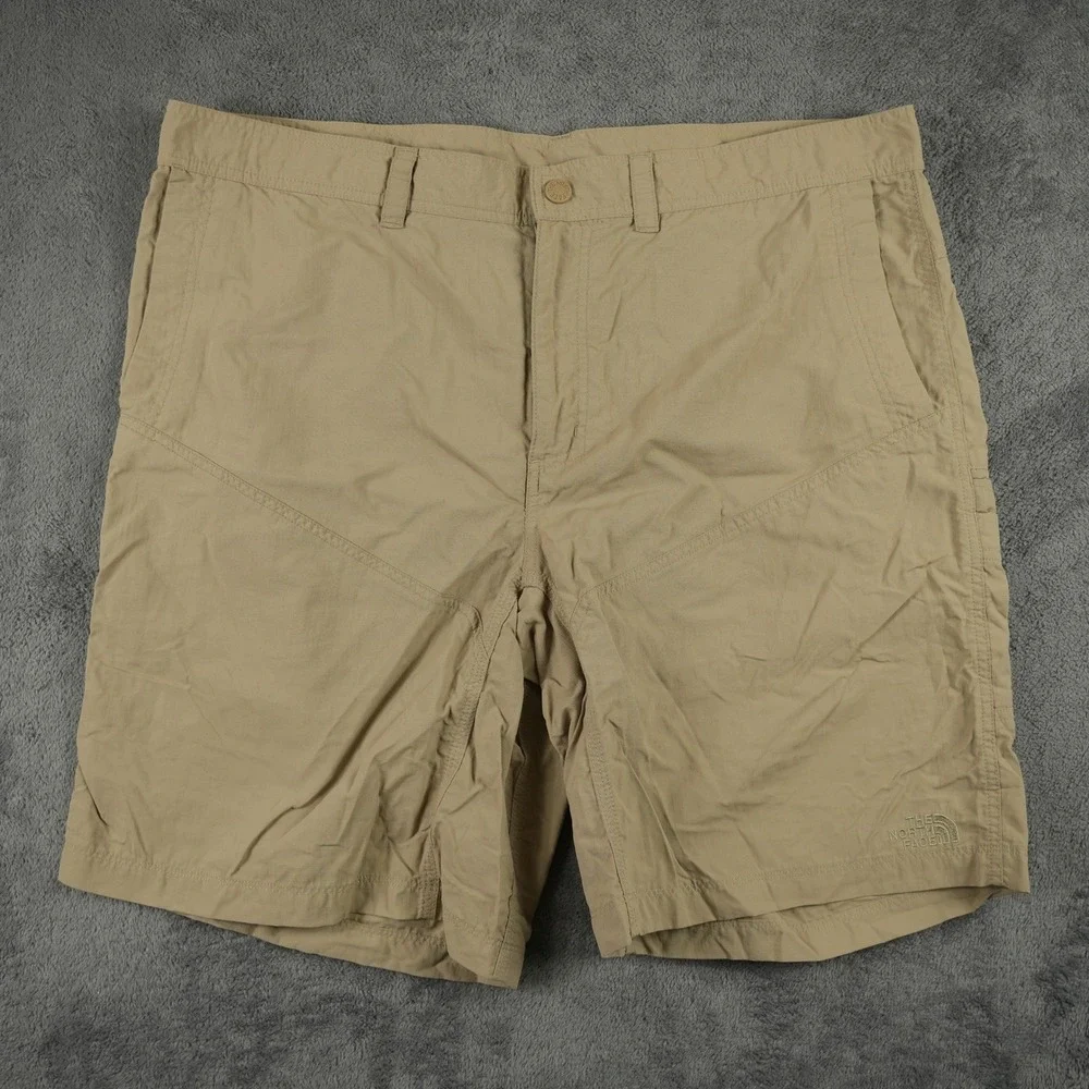 The North Face Cargo Shorts Mens Size 41 Beige Nylon Ripstop‎ Hiking Outdoor Zip