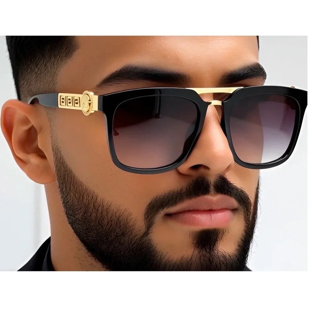 Modern Sunglasses Rectangular Bold Shape Eyewear Eye Glasses Men Male Lentes New