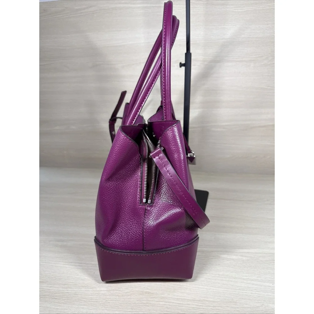 MICHAEL KORS STUDIO Mercer Purple Magenta Leather Large Convertible Tote‎ Bag