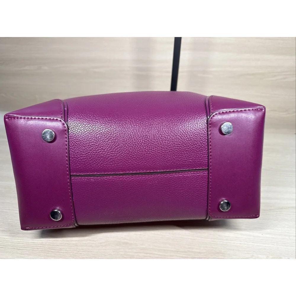MICHAEL KORS STUDIO Mercer Purple Magenta Leather Large Convertible Tote‎ Bag